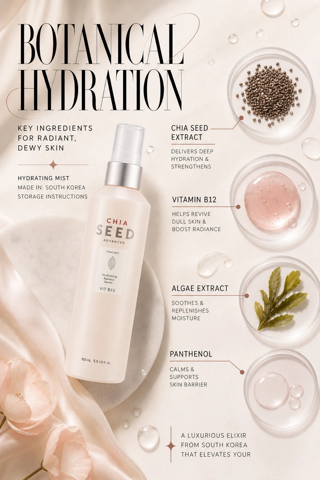 Chia B12 Hydro Mist | The Face Shop | The Face Shop Chia B12 Hydro Mist - Artisanal Hydration Elixir