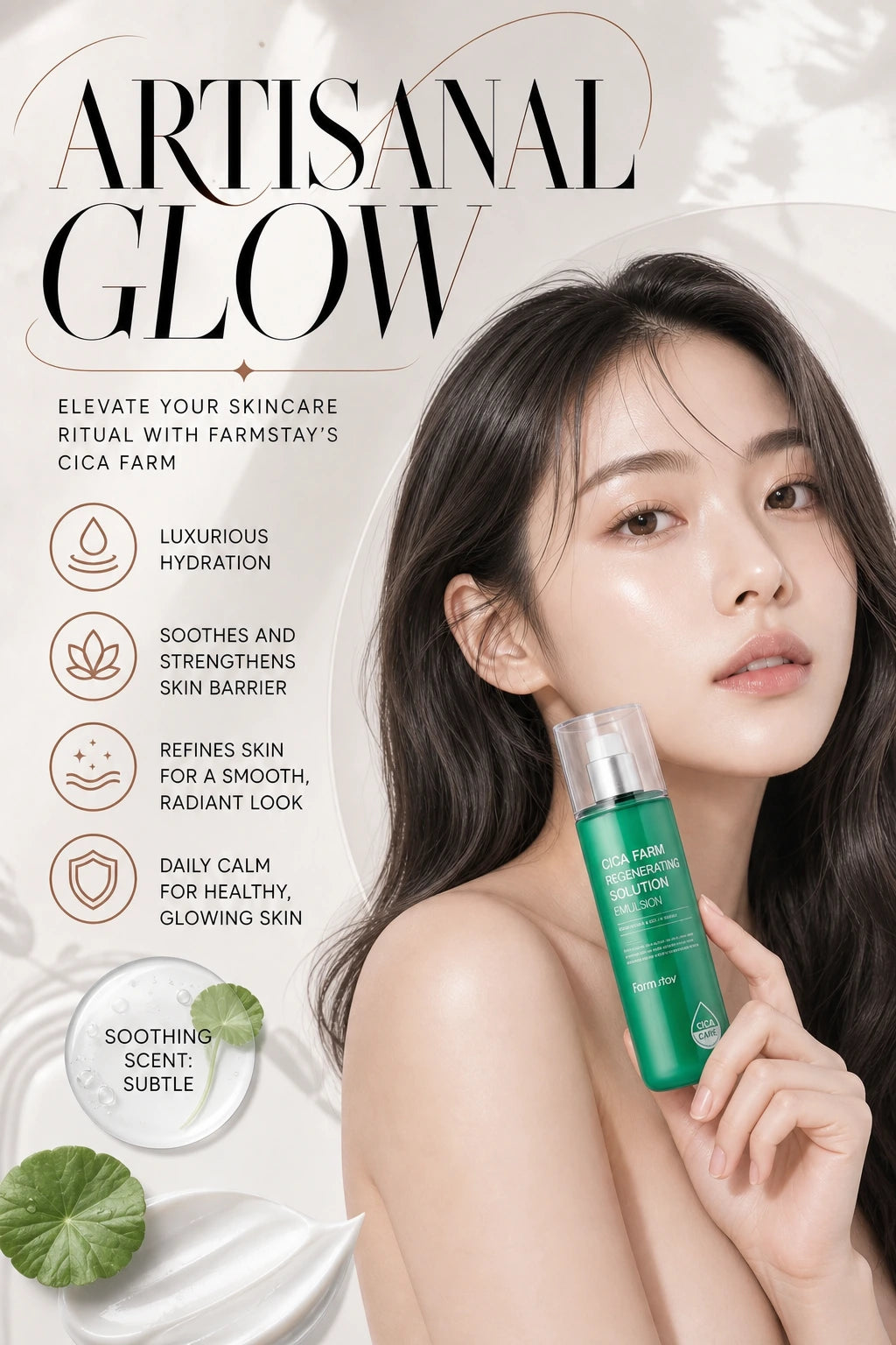 Cica Farm Regenerating Emulsion for Glass Skin | Farmstay | Farmstay Cica Farm Regenerating Emulsion - Artisanal Glow