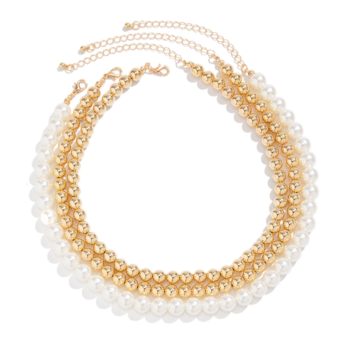 Elegant Imitation Pearl Geometric Choker Necklace | ULZZANG BELLA