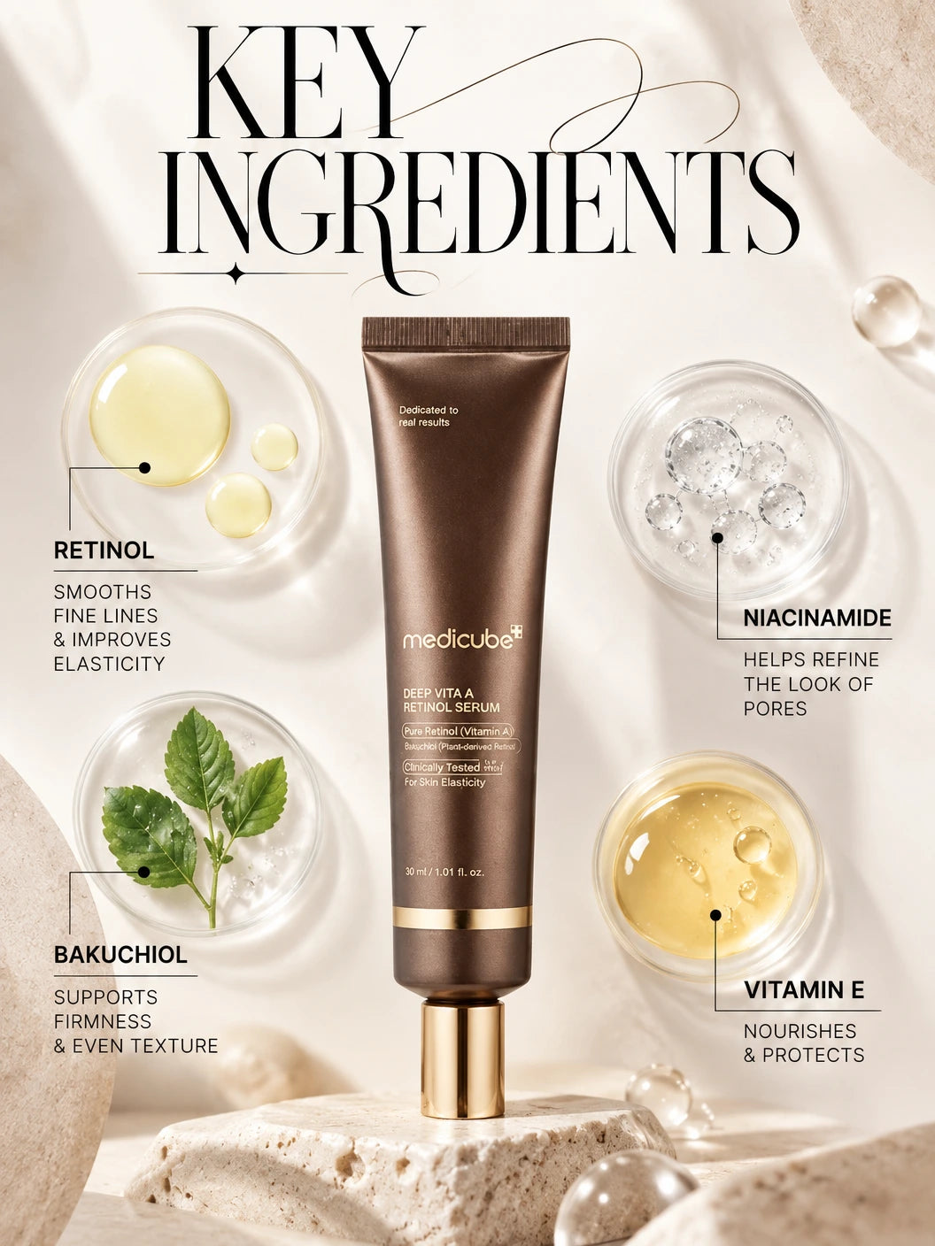 Deep Vita A Retinol Serum 30ml | MEDICUBE | MEDICUBE Deep Vita A Retinol Serum 30ml | Retinoid Care