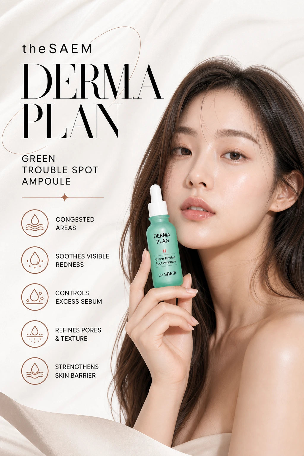 Derma Plan Green Trouble Spot Ampoule 20ml | theSAEM | theSAEM Derma Plan Green Ampoule – Artisanal Blemish Care