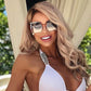 Pearlized Square Sun Shades: Luxurious Oversized Sunglasses for Women | ULZZANG BELLA