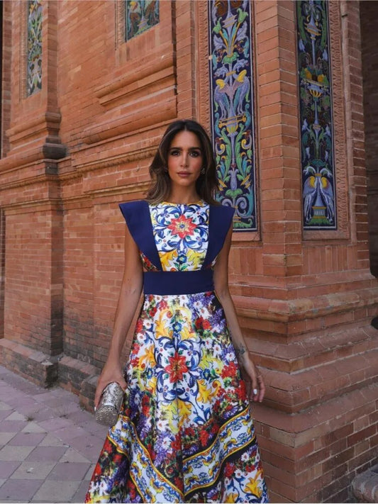 Stunning Floral Vestidos A-Line Dress for Women | ULZZANG BELLA