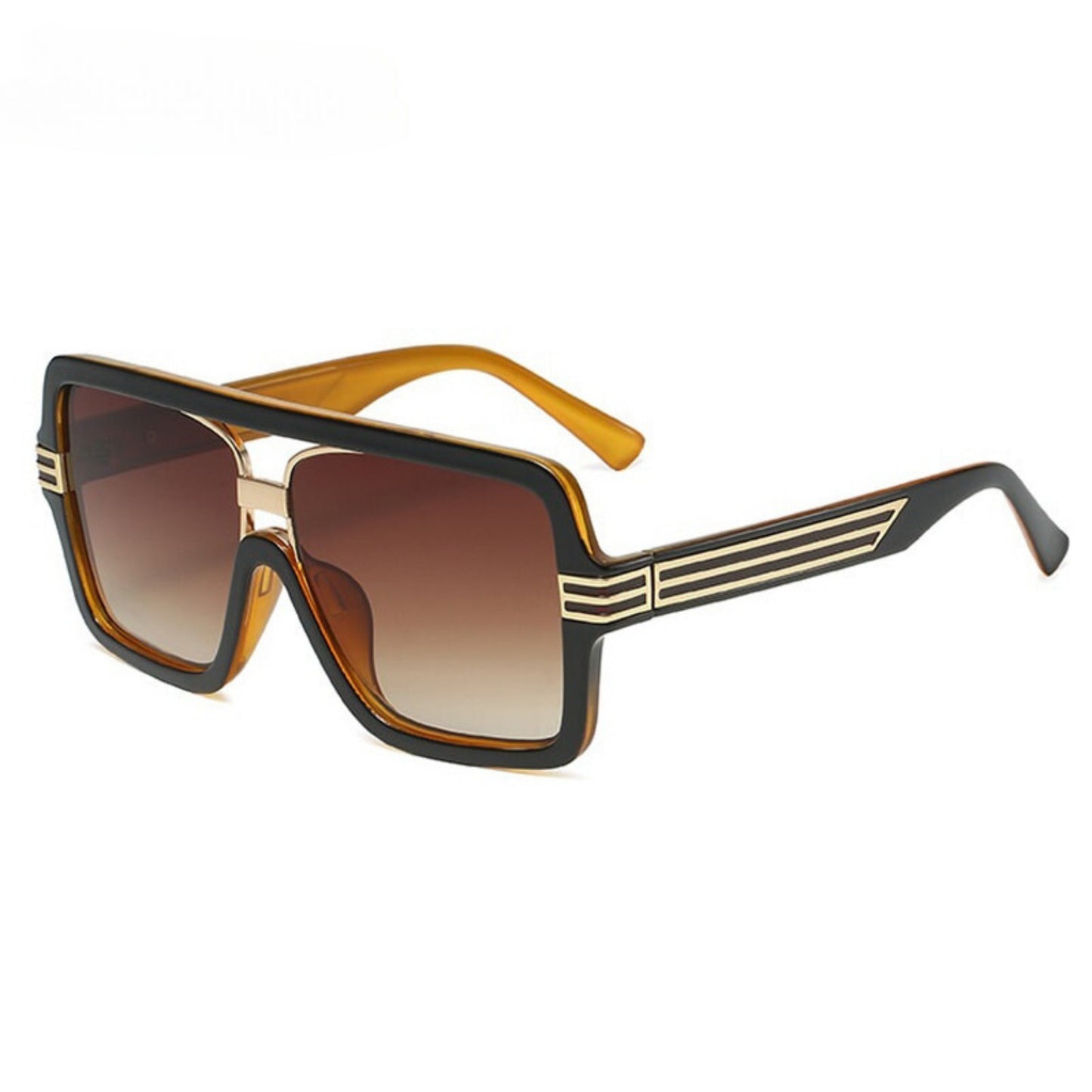 Luxury Oversized Square Sunglasses with Double Bridge for Women | ULZZANG BELLA