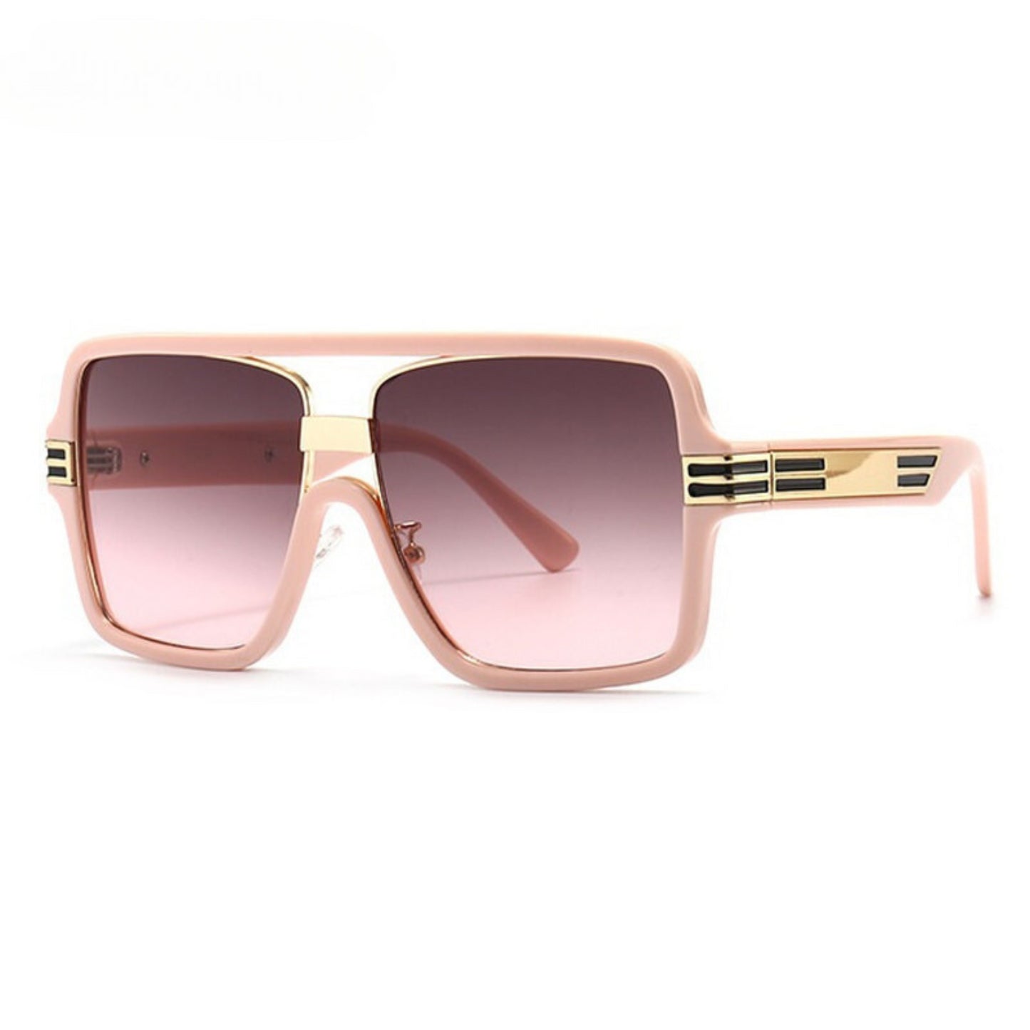 Luxury Oversized Square Sunglasses with Double Bridge for Women | ULZZANG BELLA