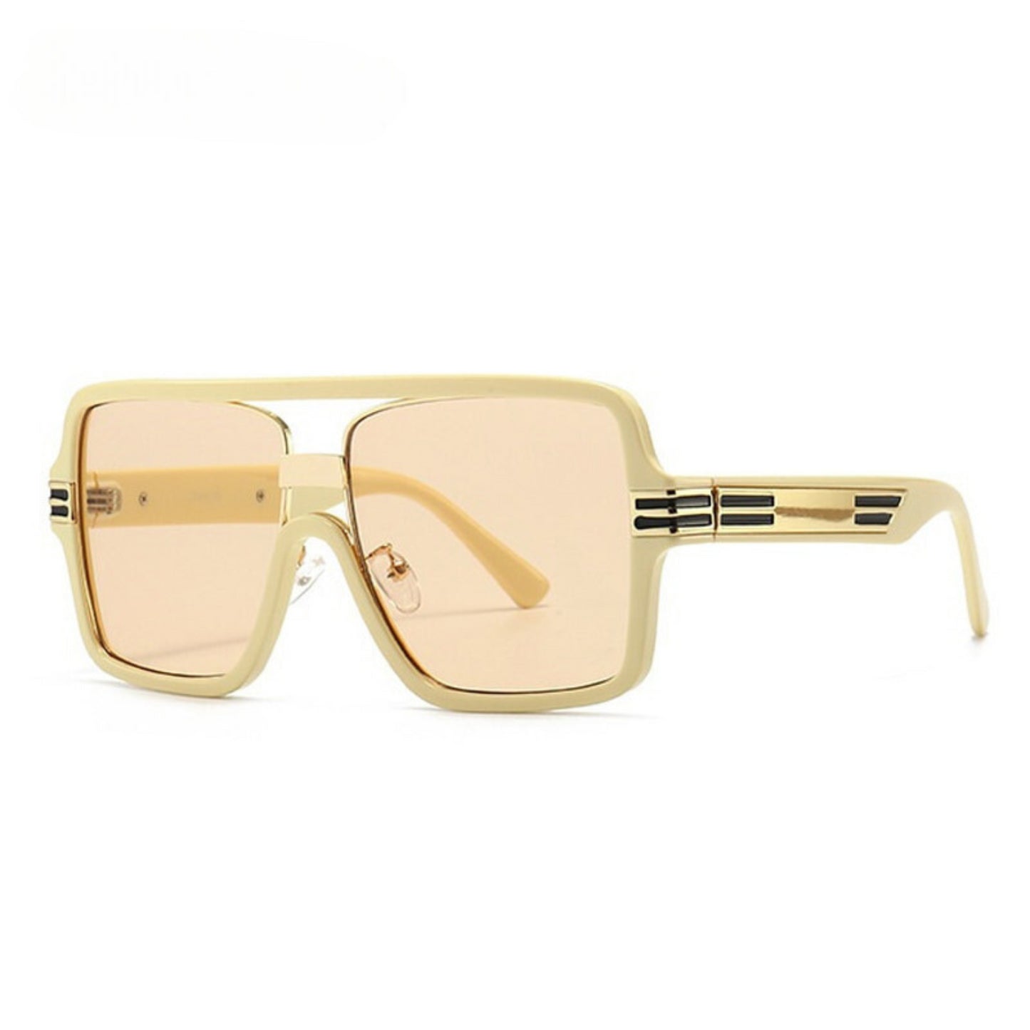 Luxury Oversized Square Sunglasses with Double Bridge for Women | ULZZANG BELLA