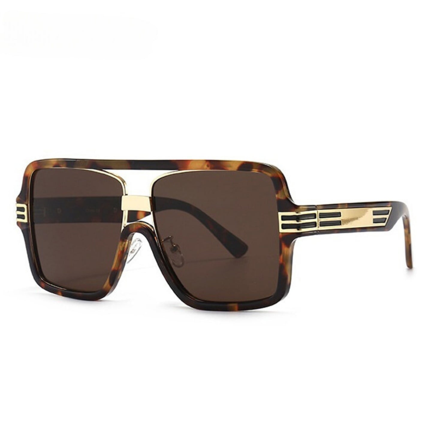 Luxury Oversized Square Sunglasses with Double Bridge for Women | ULZZANG BELLA