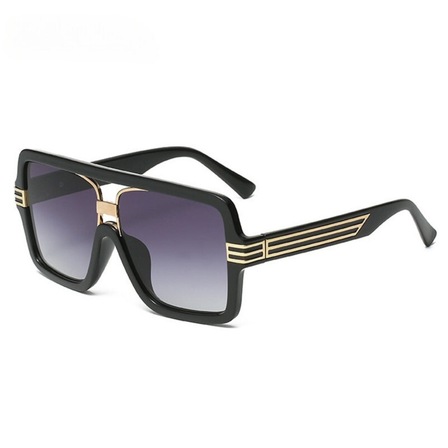 Luxury Oversized Square Sunglasses with Double Bridge for Women | ULZZANG BELLA