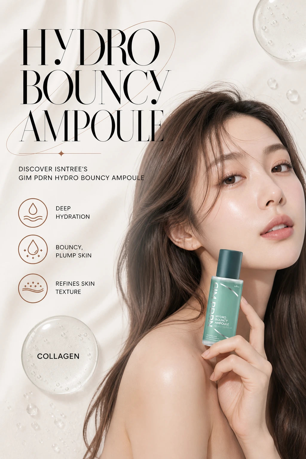 Gim PDRN Hydro Bouncy Ampoule 50ml | ISNTREE | ISNTREE Gim PDRN Hydro Bouncy Ampoule - Artisanal Serum
