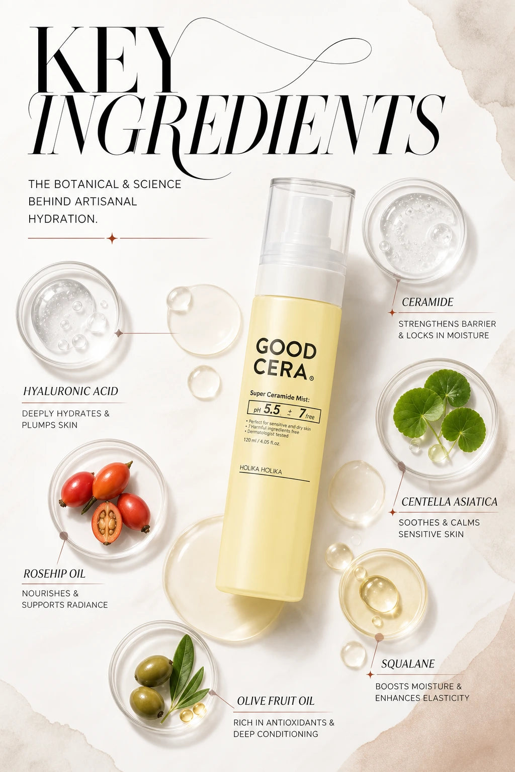 Good Cera Super Ceramide Mist 120ml | HOLIKA HOLIKA | HOLIKA HOLIKA Good Cera Super Ceramide Mist - Artisanal Luxury
