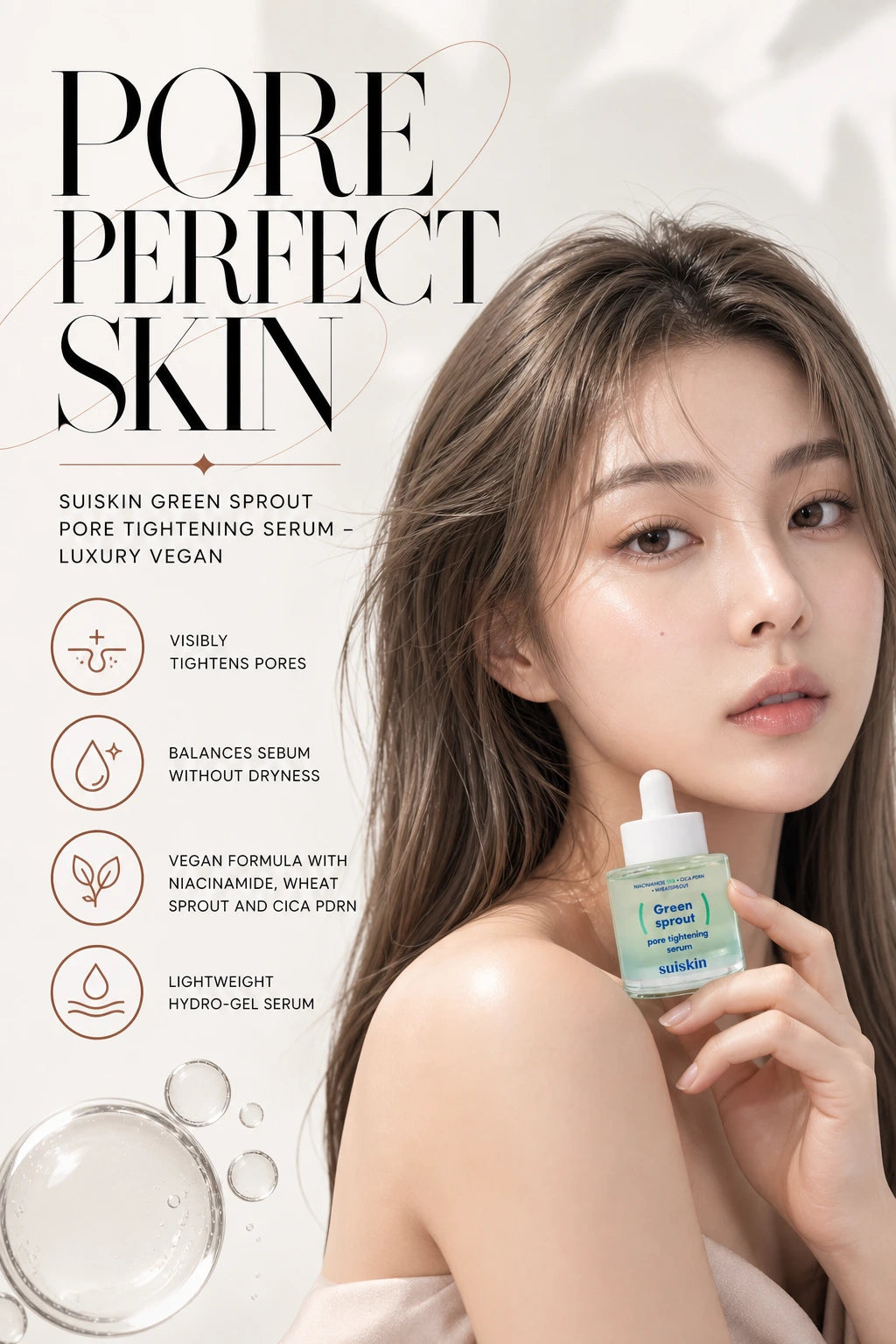Green Sprout Pore Tightening Serum 67g | SUISKIN | SUISKIN Couture Green Sprout Pore Tightening Serum