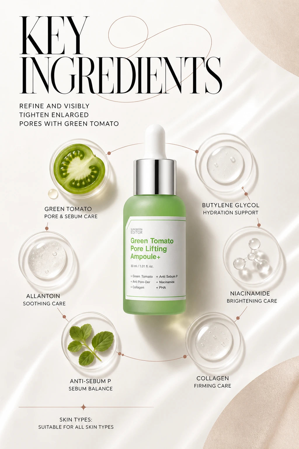 Green Tomato Pore Lifting Ampoule 30ml | Sungboon Editor | Sungboon Editor Green Tomato Pore Lifting Ampoule 30ml