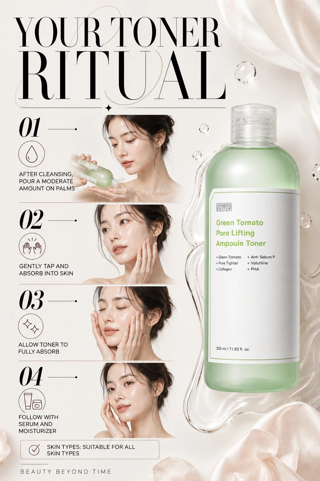 Green Tomato Pore Lifting Ampoule Toner 350ml | Sungboon Editor | Sungboon Editor Green Tomato Toner | Pore & Firming Care