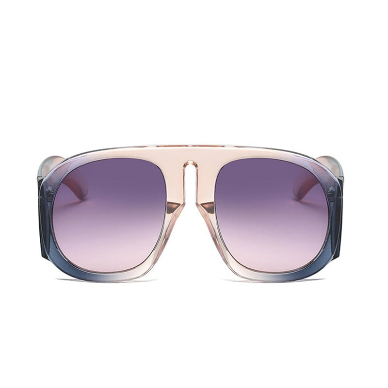 Luxury Oversized Wide Frame Retro Sunglasses for Women | ULZZANG BELLA