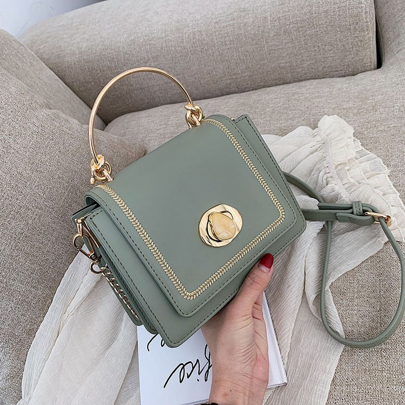 Elegant Luxe PU Leather Crossbody Handbag for Women | ULZZANG BELLA