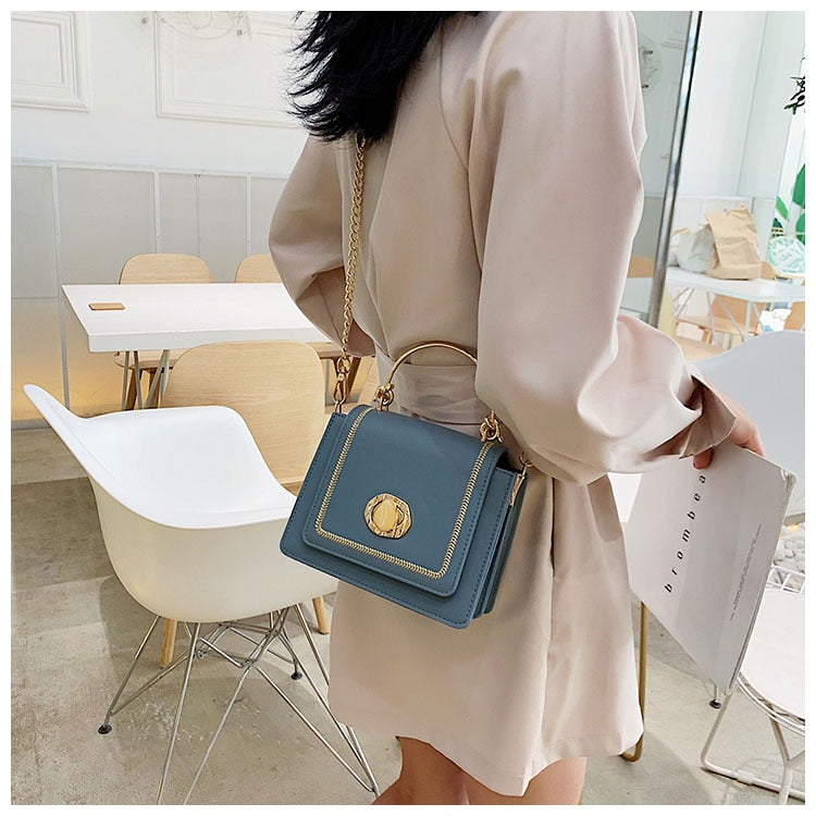 Elegant Luxe PU Leather Crossbody Handbag for Women | ULZZANG BELLA