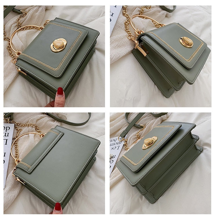 Elegant Luxe PU Leather Crossbody Handbag for Women | ULZZANG BELLA
