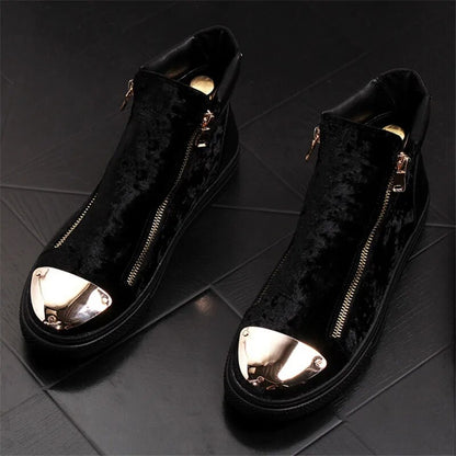 Luxury Hip Hop Leather Sneakers Boots for Women | ULZZANG BELLA