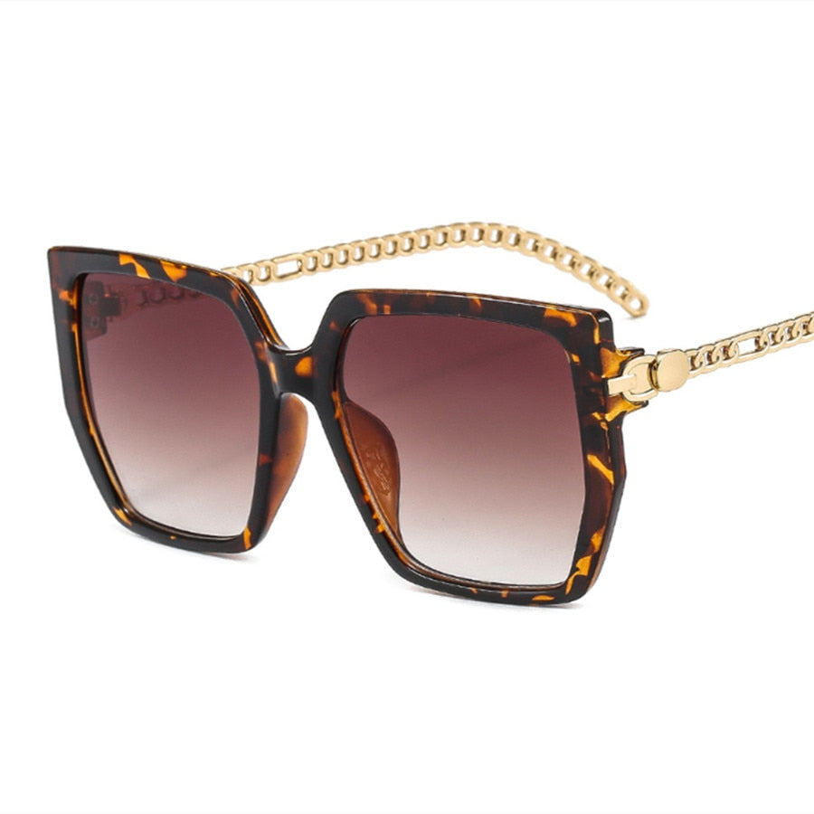 Retro Chic Colorblock Oversized Sunglasses for Women | ULZZANG BELLA