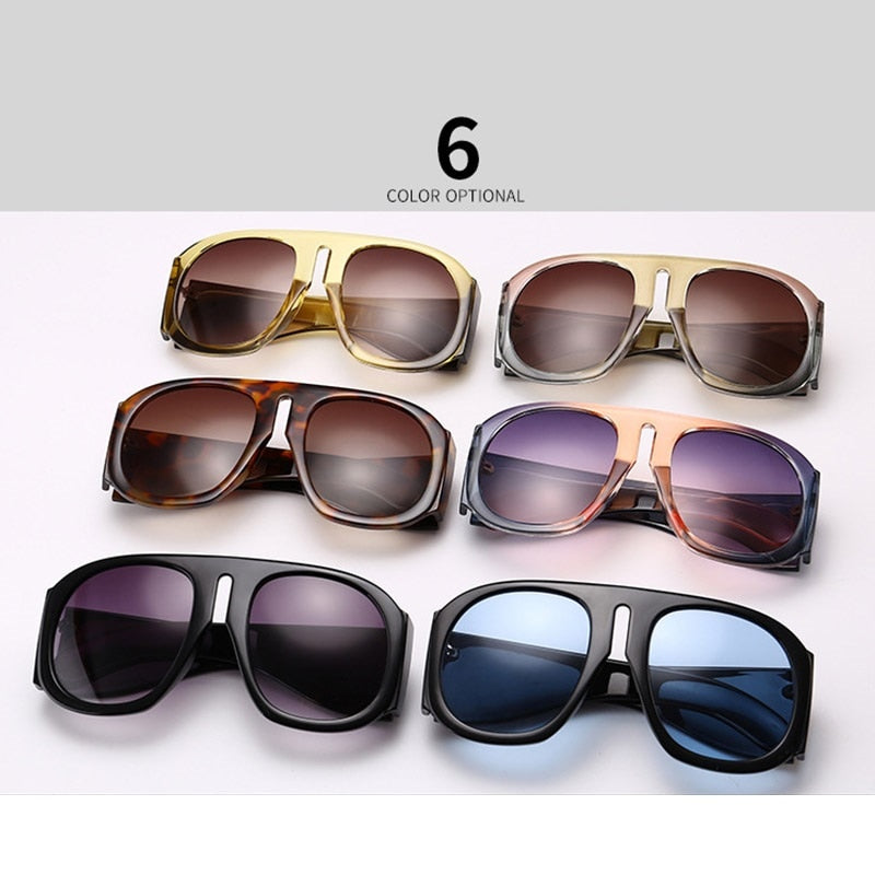Luxury Oversized Wide Frame Retro Sunglasses for Women | ULZZANG BELLA