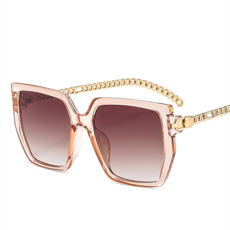 Retro Chic Colorblock Oversized Sunglasses for Women | ULZZANG BELLA