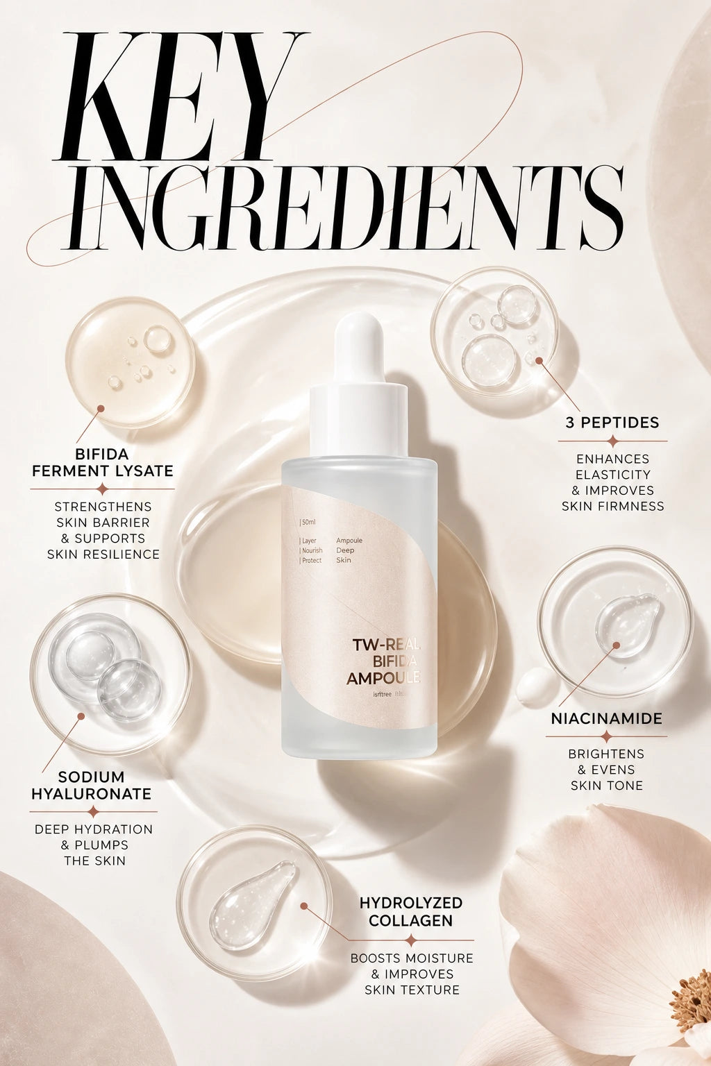 ISNTREE TW-Real Bifida Ampoule 50ml | Barrier-Repair K-Beauty Serum | ISNTREE TW-Real Bifida Serum – Handcrafted Luxury for Radiance