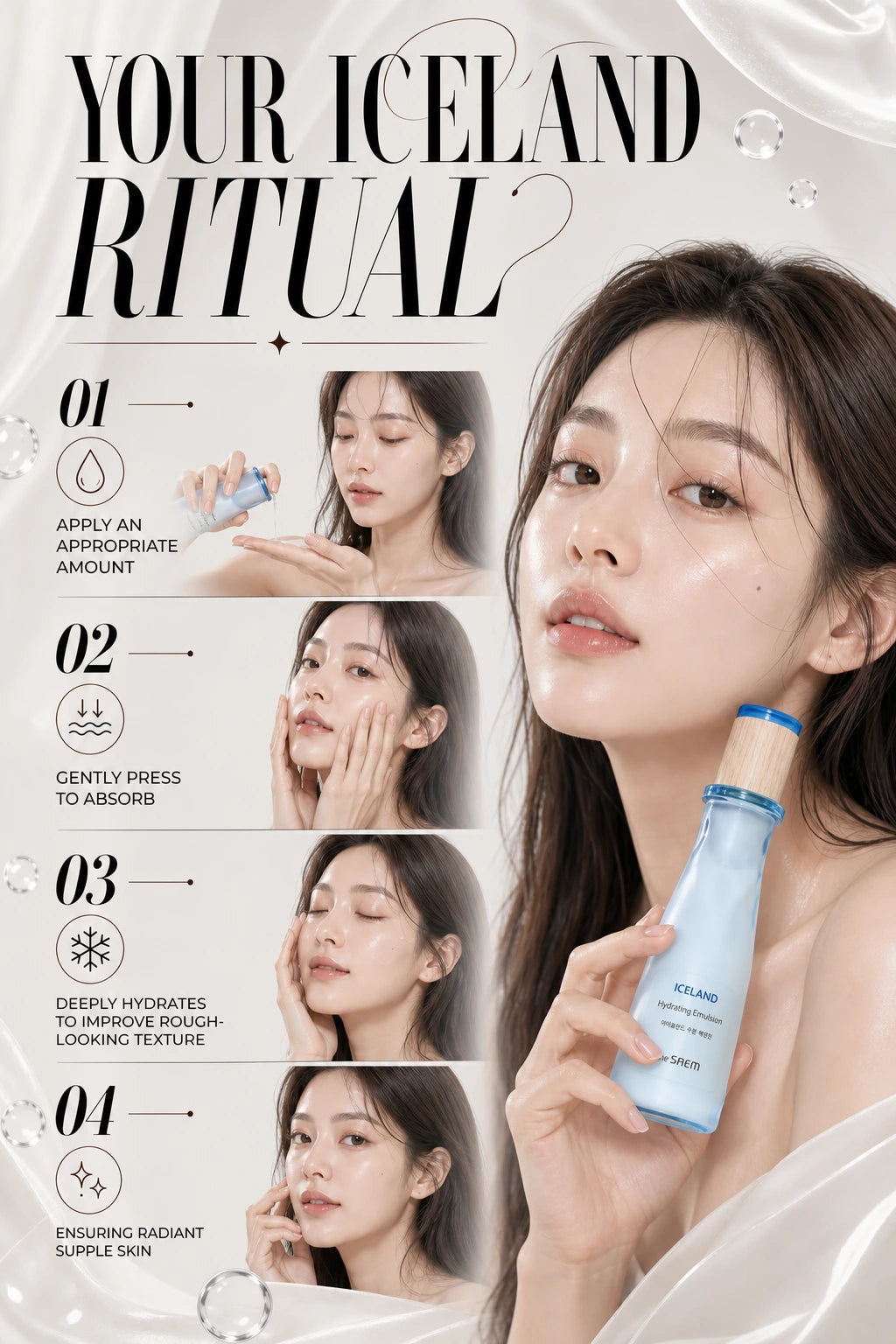 Iceland Hydrating Emulsion 140ml | theSAEM | theSAEM Iceland Hydrating Emulsion – Couture Moisture Care