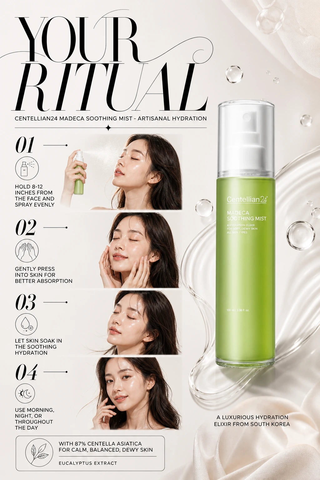 Luminous Hydration Mist with Centella Asiatica | Centellian24 | Centellian24 Madeca Soothing Mist - Artisanal Hydration Elixir