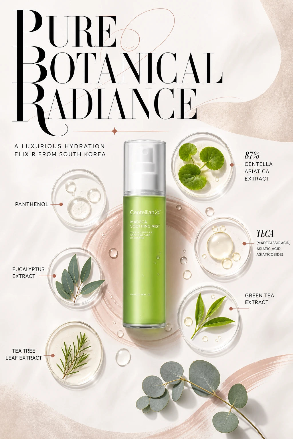 Luminous Hydration Mist with Centella Asiatica | Centellian24 | Centellian24 Madeca Soothing Mist - Artisanal Hydration Elixir