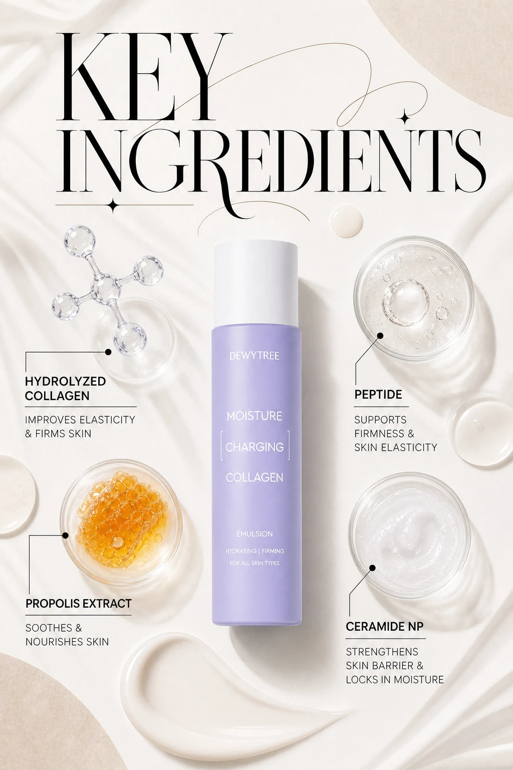 Luminous Youth-Enhancing Collagen Emulsion | DEWYTREE | DEWYTREE Luminous Collagen Emulsion – Artisanal Hydration Cream