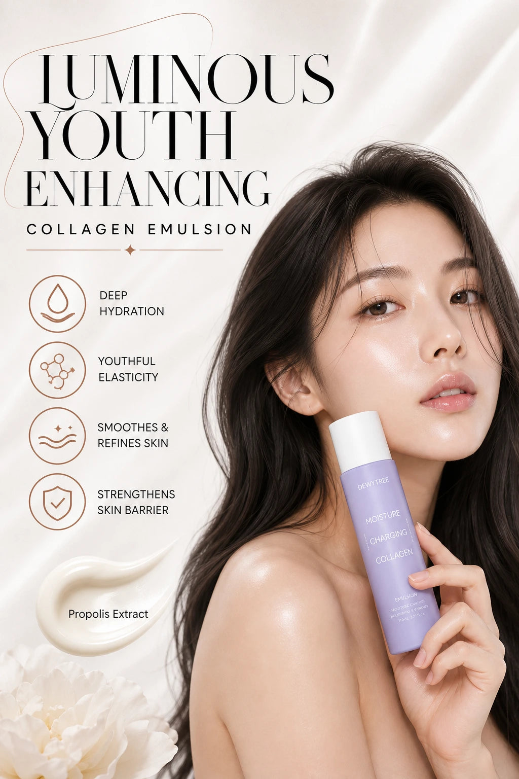 Luminous Youth-Enhancing Collagen Emulsion | DEWYTREE | DEWYTREE Luminous Collagen Emulsion – Artisanal Hydration Cream
