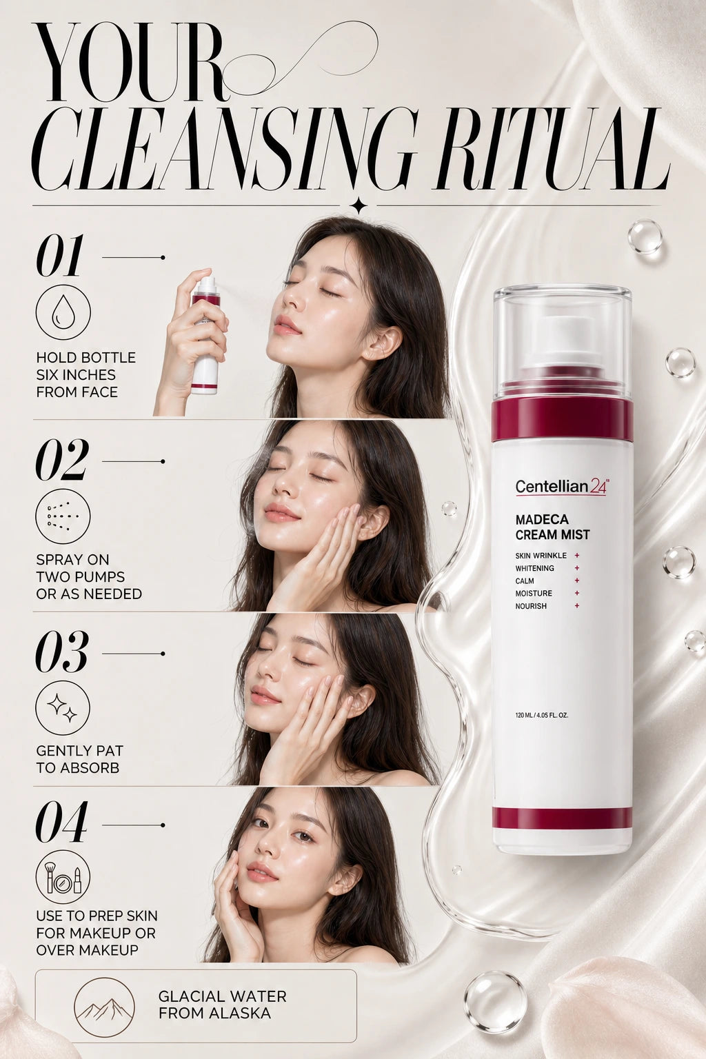 Luxurious Hydration Mist for Luminous Skin | Centellian24 | Centellian24 Madeca Cream Mist - Artisanal Hydration Luxury