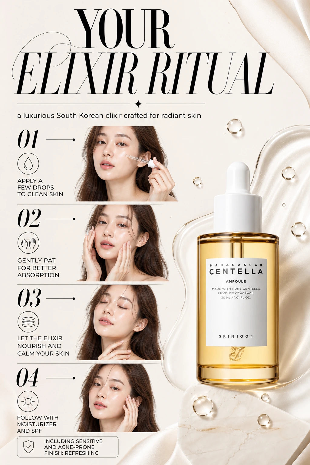 Madagascar Centella Ampoule - 3 Size | SKIN1004 | SKIN1004 Madagascar Centella Serum - Handcrafted Luxury Elixir