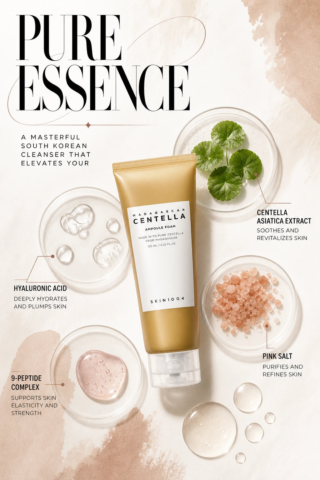 Madagascar Centella Ampoule Foam - 2 Size | SKIN1004 | SKIN1004 Madagascar Centella Cleansing Foam - Artisanal Luxury