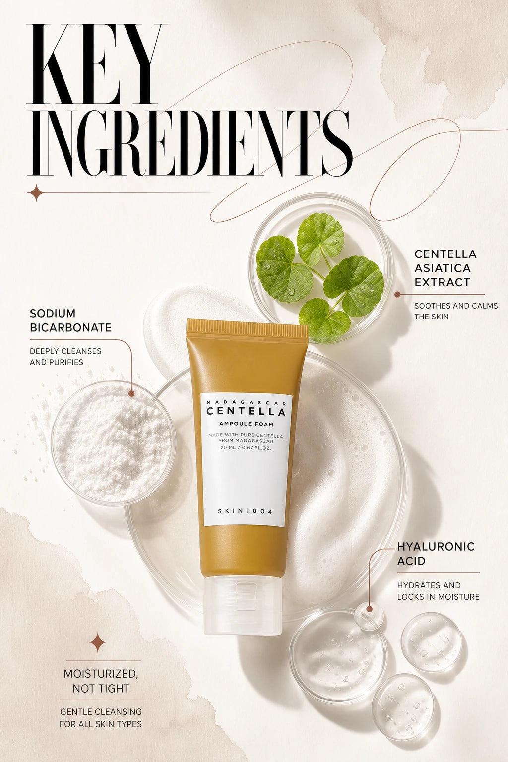 Madagascar Centella Ampoule Foam 20ml | SKIN1004 | SKIN1004 Centella Cleansing Foam - Artisanal Luxury Cleanser