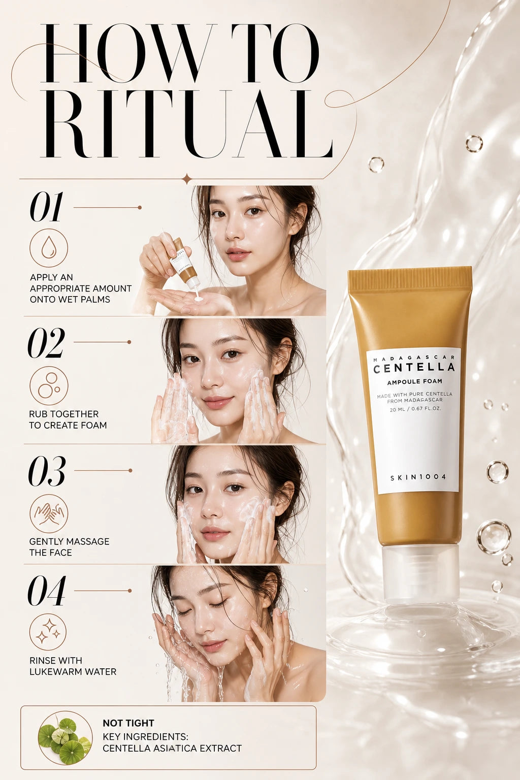 Madagascar Centella Ampoule Foam 20ml | SKIN1004 | SKIN1004 Centella Cleansing Foam - Artisanal Luxury Cleanser