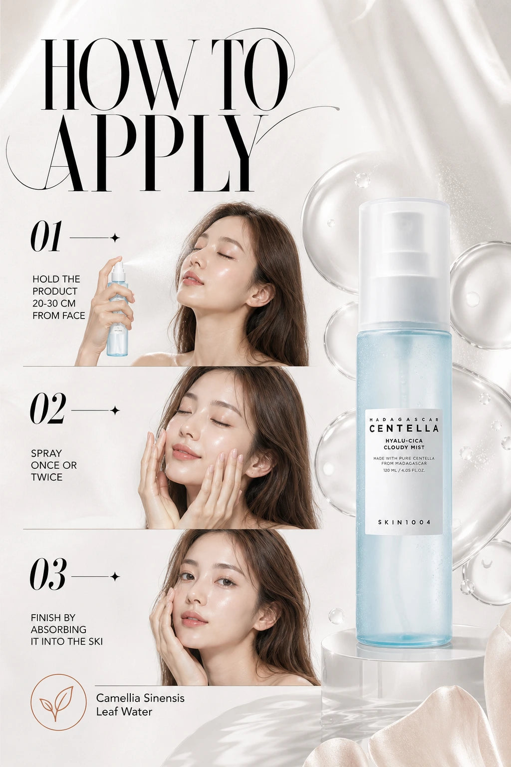 Madagascar Centella Hyalu-Cica Cloudy Mist 120ml | SKIN1004 | SKIN1004 Hydrating Mist - Artisanal Luxe for Radiant Skin