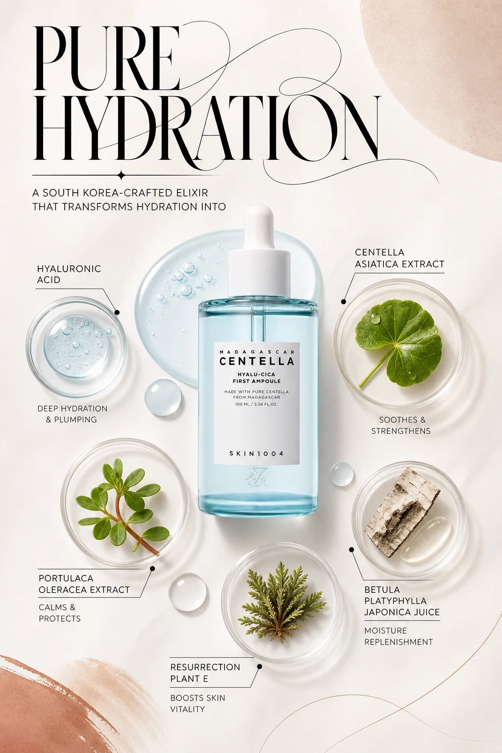 Madagascar Centella Hyalu-Cica First Ampoule - 2 Size | SKIN1004 | SKIN1004 Madagascar Centella Ampoule - Artisanal Luxury Serum