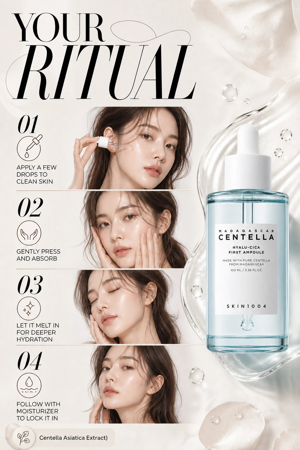 Madagascar Centella Hyalu-Cica First Ampoule - 2 Size | SKIN1004 | SKIN1004 Madagascar Centella Ampoule - Artisanal Luxury Serum