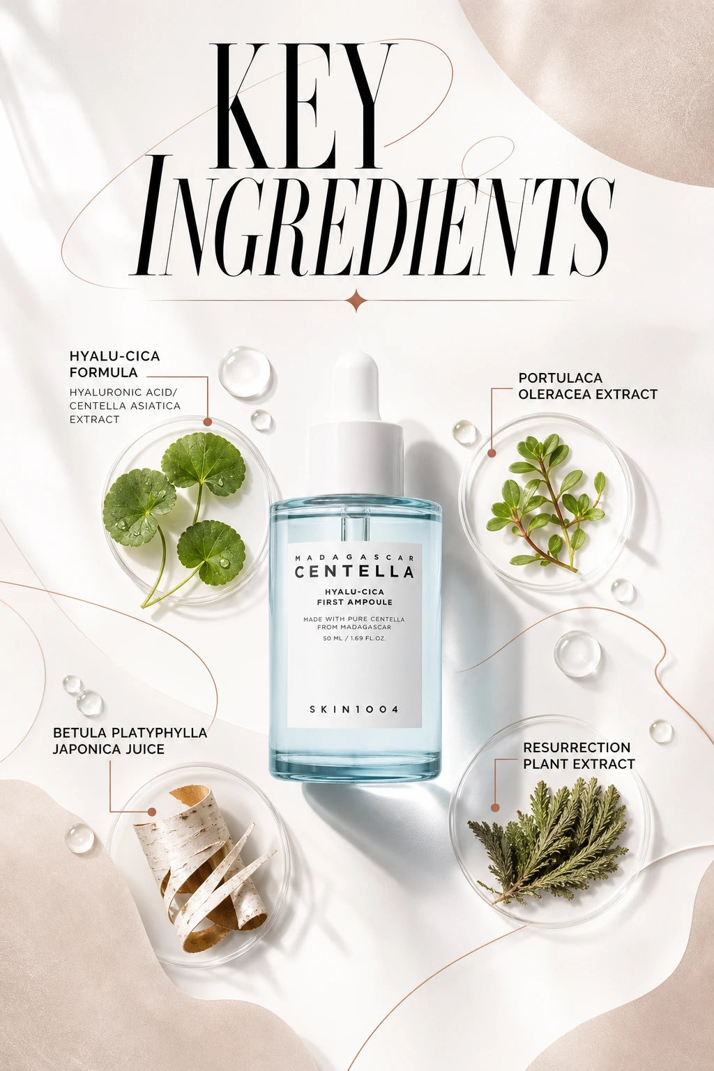 Madagascar Centella Hyalu-Cica First Ampoule 50ml | SKIN1004 | SKIN1004 Hyalu-Cica First Ampoule - Artisanal Luxury Serum