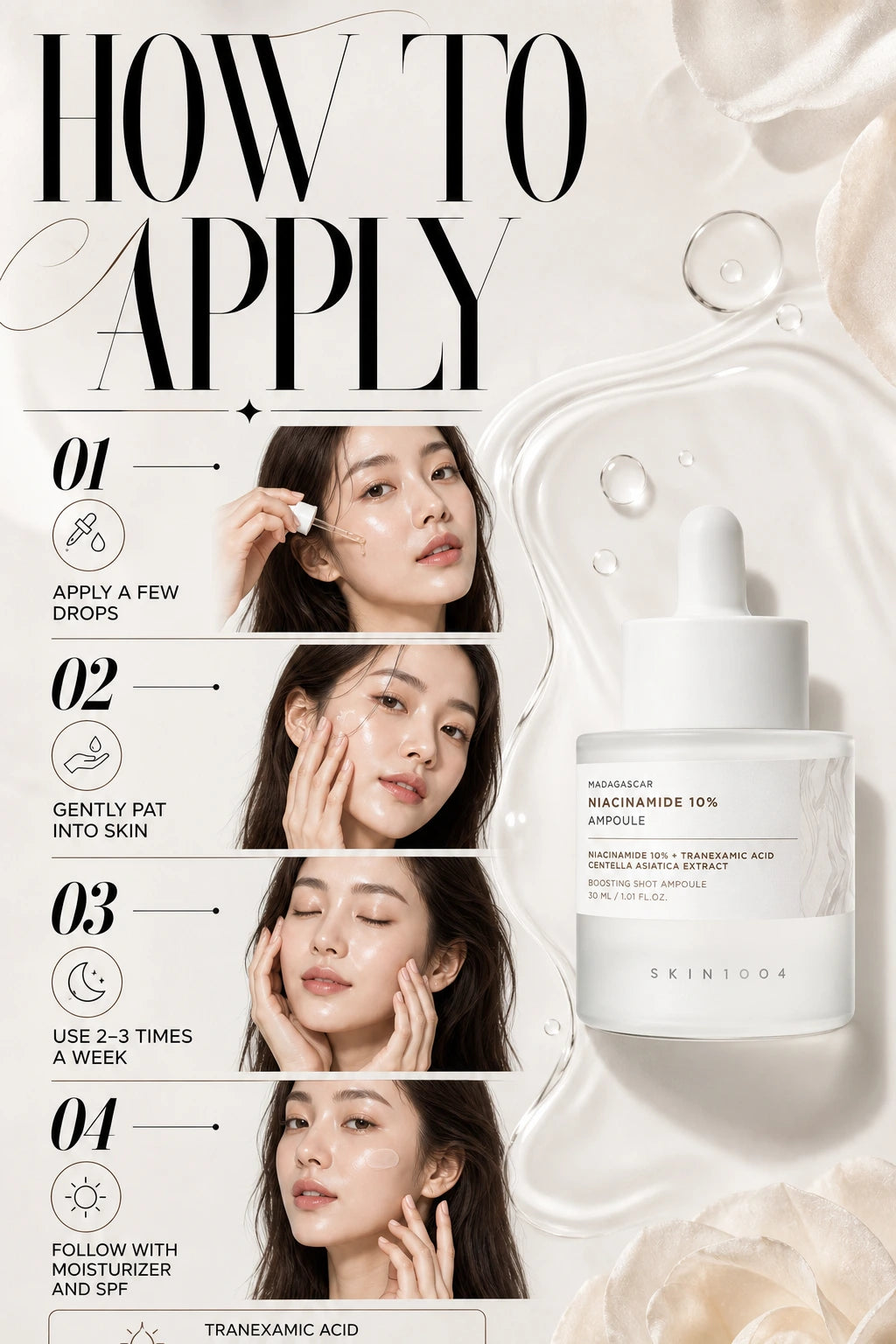 Madagascar Centella Niacinamide 10 Boosting Shot Ampoule 30ml | SKIN1004 | SKIN1004 Niacinamide 10 Ampoule - Artisanal Luxury Serum