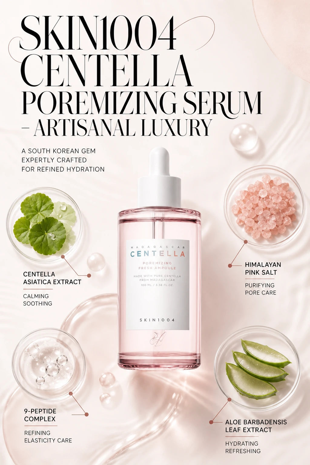 Madagascar Centella Poremizing Fresh Ampoule 100ml | SKIN1004 | SKIN1004 Centella Poremizing Serum - Artisanal Luxury Hydration
