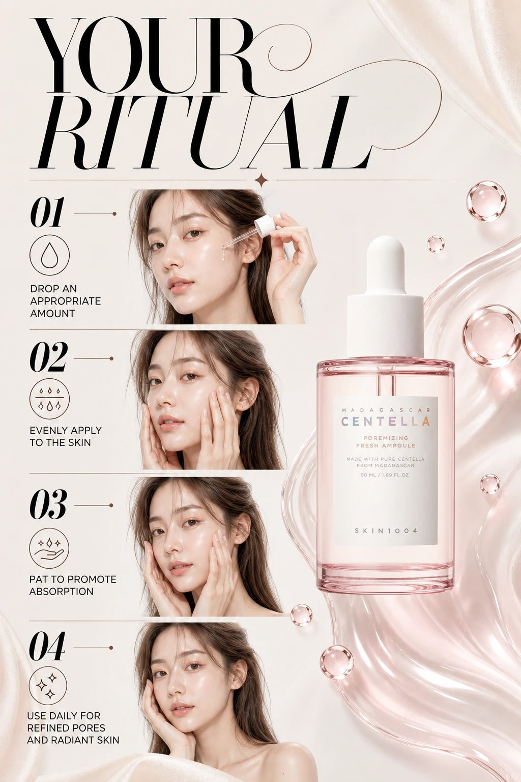 Madagascar Centella Poremizing Fresh Ampoule 50ml | SKIN1004 | SKIN1004 Poremizing Fresh Serum - Couture Luxe Elixir