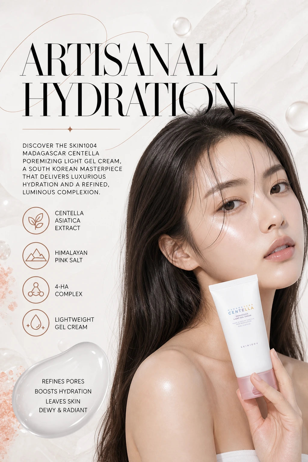 Madagascar Centella Poremizing Light Gel Cream 75ml | SKIN1004 | SKIN1004 Madagascar Centella Gel Cream – Artisanal Hydration