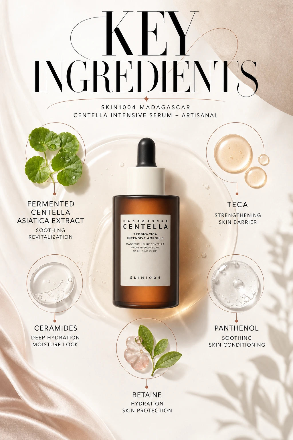 Madagascar Centella Probio-Cica Intensive Ampoule - 3 Size | SKIN1004 | SKIN1004 Madagascar Centella Intensive Serum - Artisanal Luxury