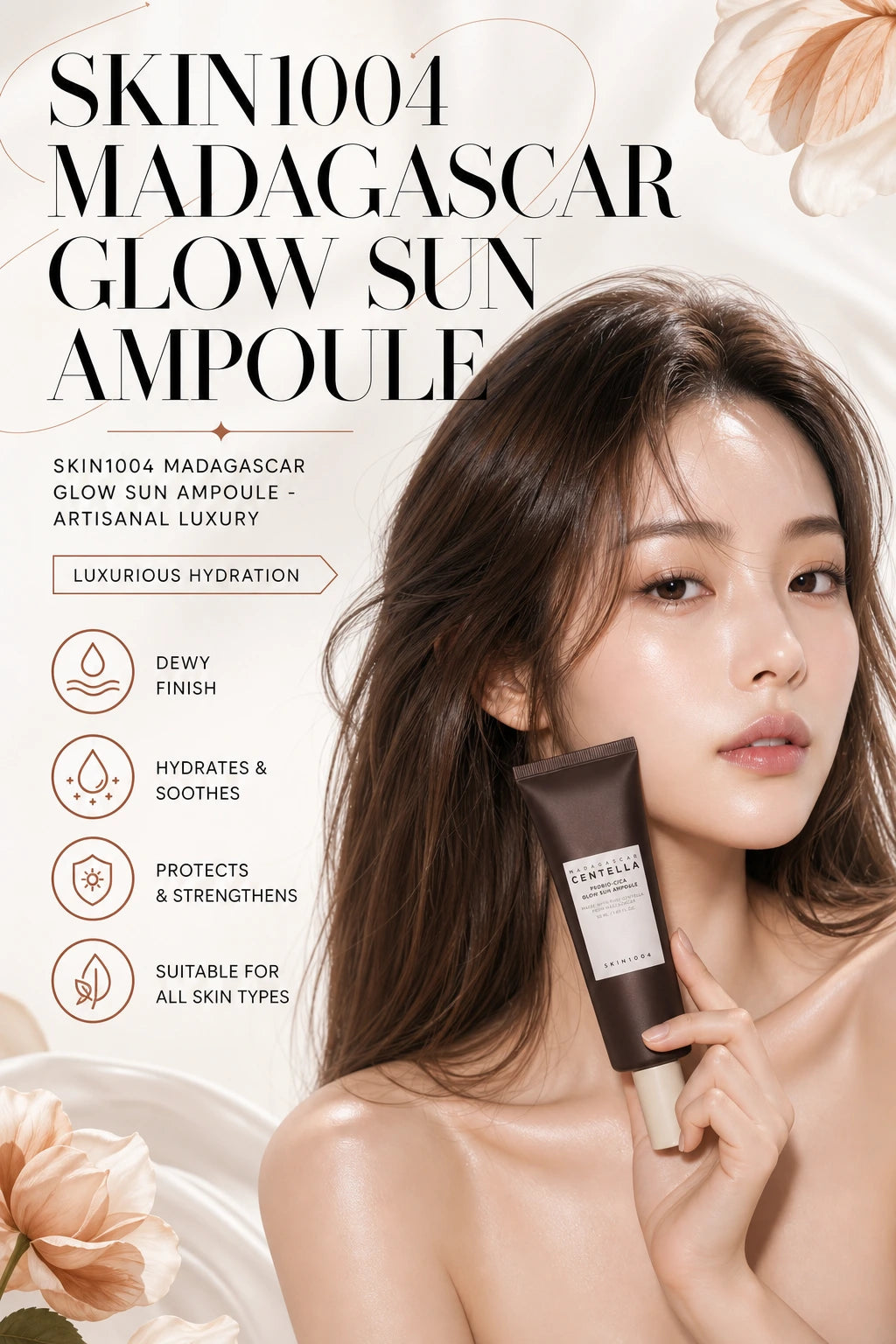 Madagascar Centella Probio-cica Glow Sun Ampoule 50ml | SKIN1004 | SKIN1004 Madagascar Glow Sun Ampoule - Artisanal Luxury Serum