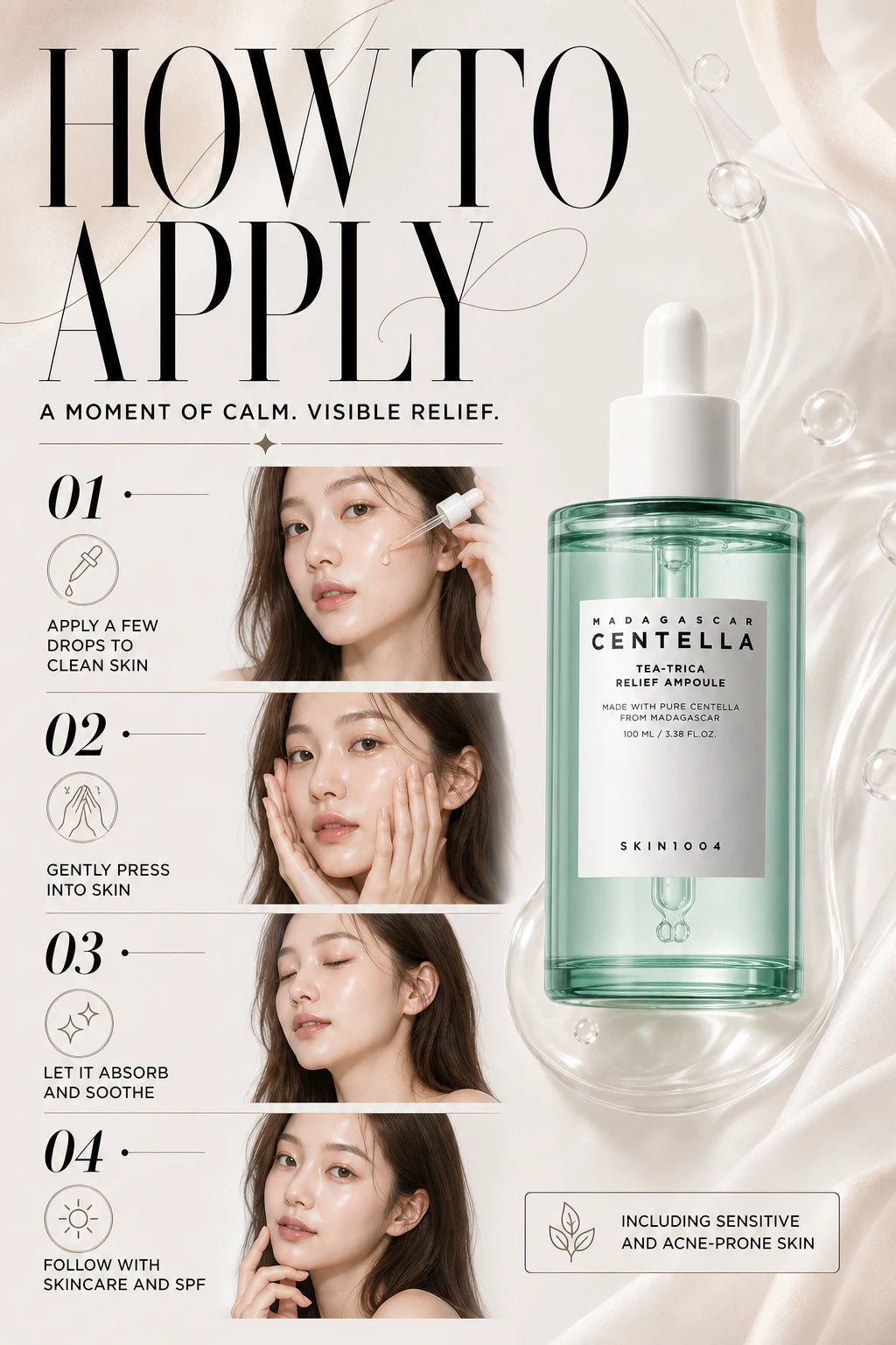 Madagascar Centella Tea-Trica Relief Ampoule 100ml | SKIN1004 | SKIN1004 Madagascar Centella Ampoule - Artisanal Luxe Serum