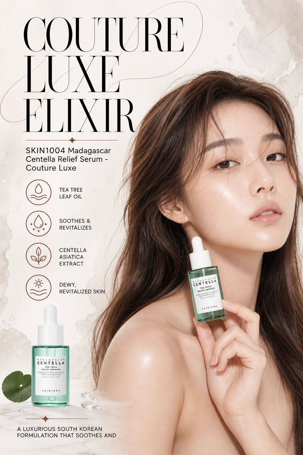 Madagascar Centella Tea-Trica Relief Ampoule 30ml | SKIN1004 | SKIN1004 Madagascar Centella Relief Serum - Couture Luxe Elixir