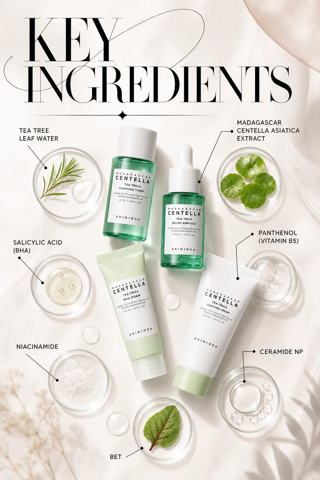 Madagascar Centella Tea-Trica Travel Kit | SKIN1004 | SKIN1004 Madagascar Centella Tea-Trica Artisanal Travel Kit