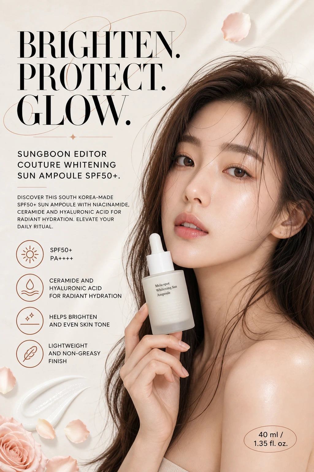 Mela-spot Whitening Sun Ampoule 40ml | Sungboon Editor | Sungboon Editor Couture Whitening Sun Ampoule SPF50+